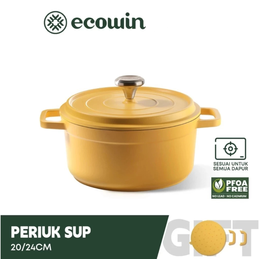Ecowin Cookware Enjoy Series Non-Stick Pan Soup Pot Pfoa-Free Periuk ...