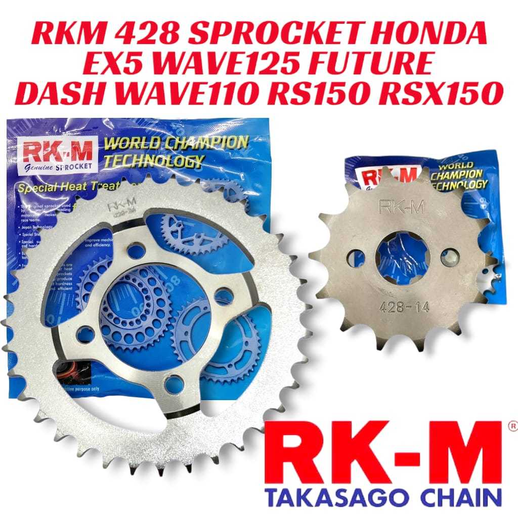 RKM 428 SPROCKET Honda EX5 WAVE125 FUTURE WAVE DASH WAVE110 RS150 ...
