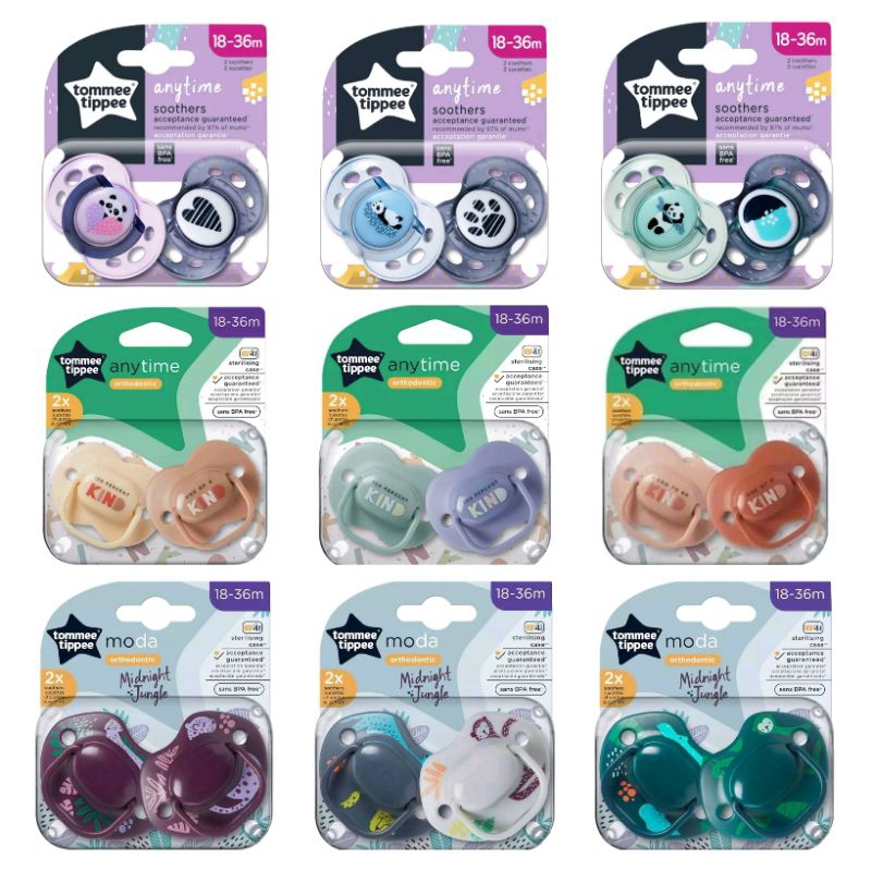 TOMMEE TIPPEE CLOSER TO NATURE PACIFIER/SOOTHER 18-36m 1pack 2pcs ...