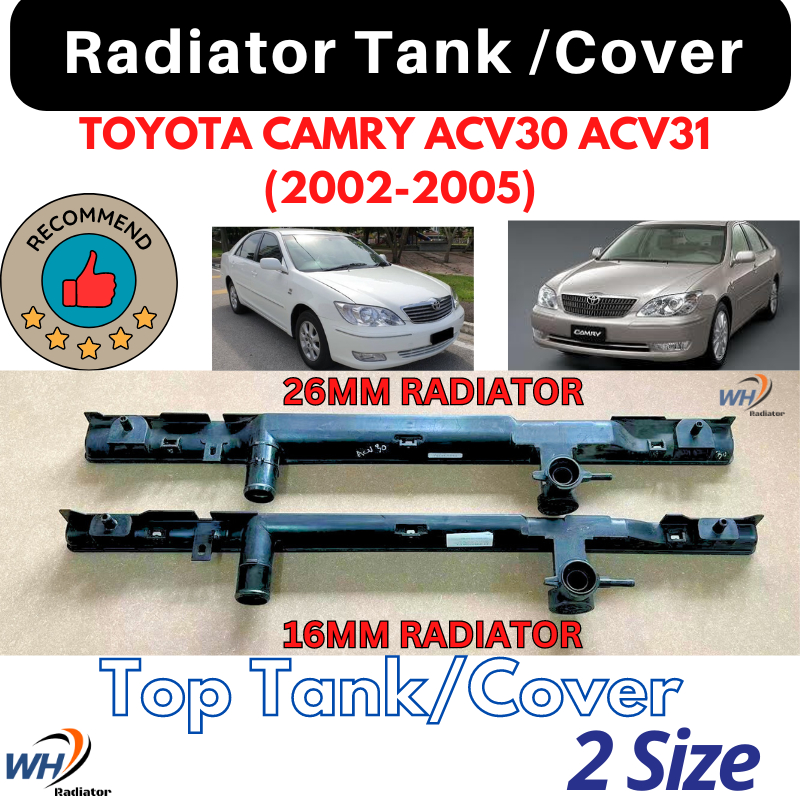 TOYOTA CAMRY ACV30 ACV31 (2002-2005) TOP QUALITY Radiator Top Tank ...