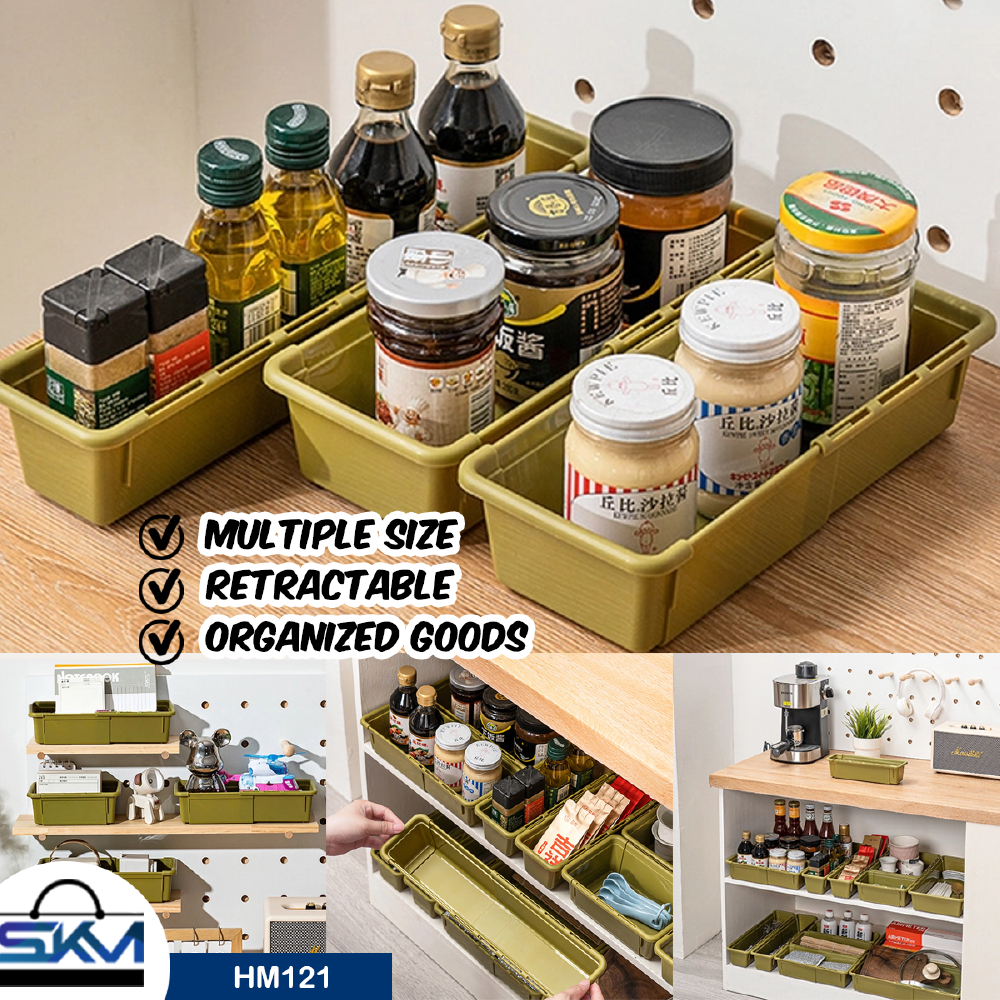 SKM Retractable Plastic Sundries Storage Box HM121 | Shopee Malaysia