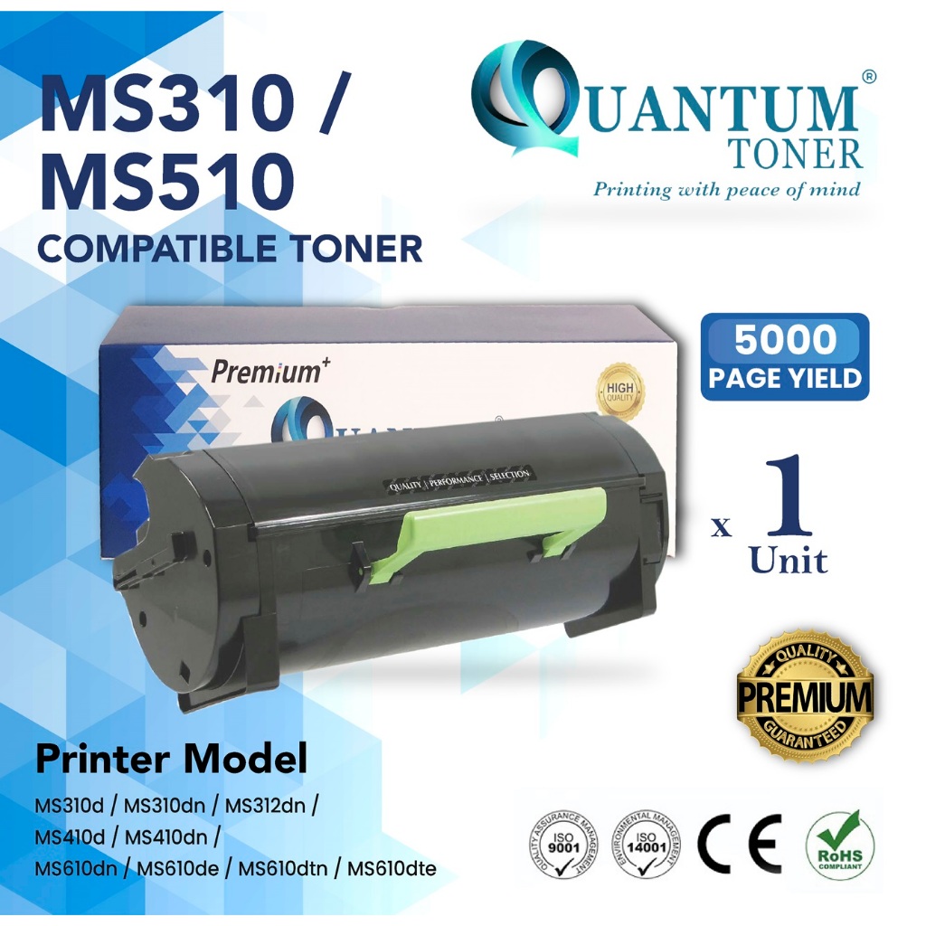 Lexmark MS310 MS510 MS610 Compatible Toner for LEXMARK MS312dn MS310d ...