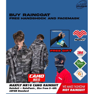 FREE HANDSHOK AND FACEMASK MAXFLY MAXXIS MR10 Raincoat WATER REPELLING QUICK DRYING 3M Shopee Malaysia