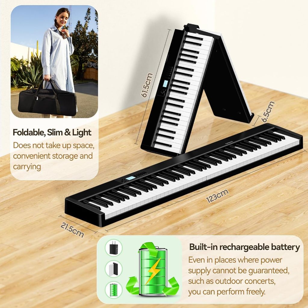 Terence V30 Pro】88 Keys Foldable Piano Electronic Keyboard