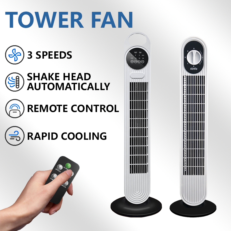 COD Ready Stock Tower Fan Kipas Timing Remote Control Bladeless Fan Low ...