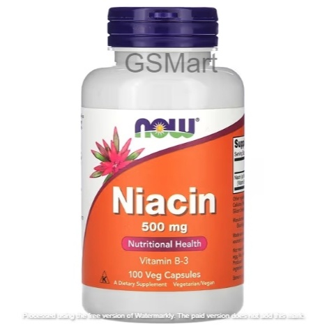 Now Foods, Niacin (Vitamin B3), 500 Mg, 250 Vegan Tablets, Laboratory Tested, Gluten Free, Soy Free, Vegetarian