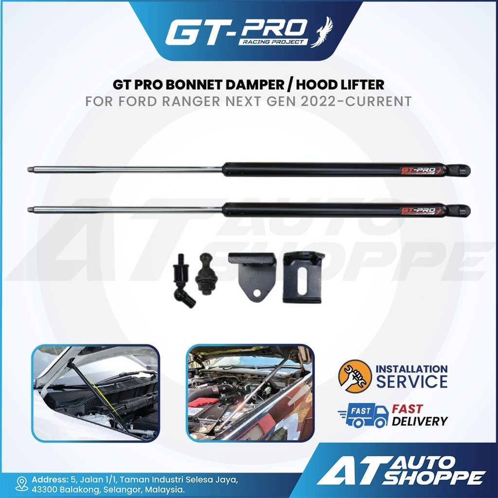 GT-Pro Hoodlifter Bonnet Strut Absorber Hood Lifter Damper For FORD ...
