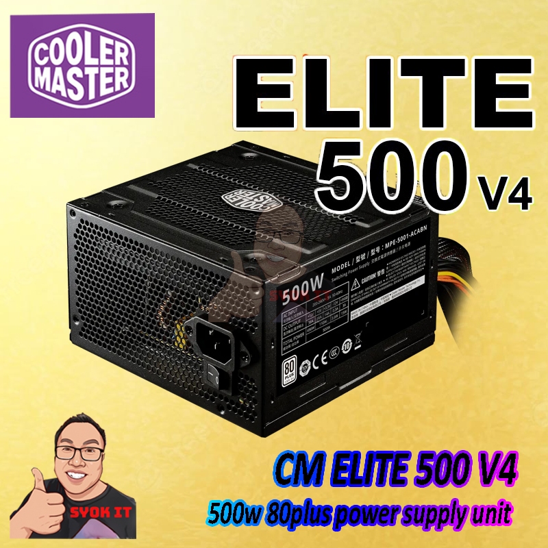 Cooler Master Elite 500 500W Elite 600 600w v4 80 Plus Power Supply PSU ...