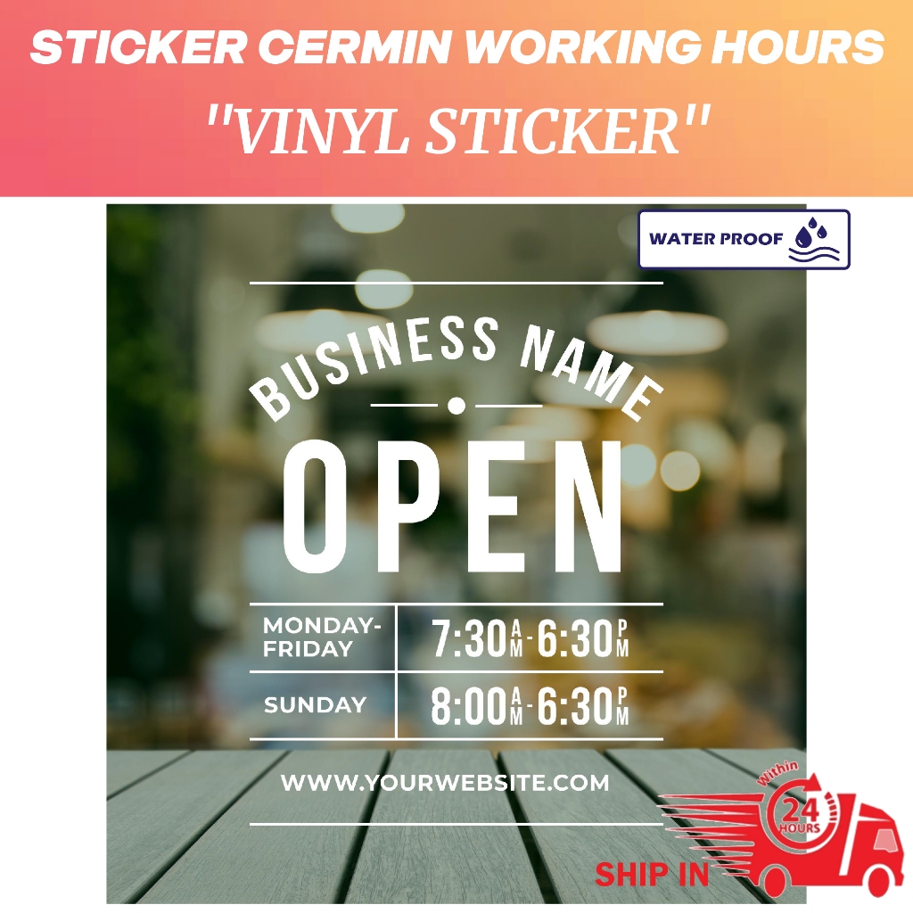Operation Hour Glass Door Vnyl Sticker | Shopee Malaysia