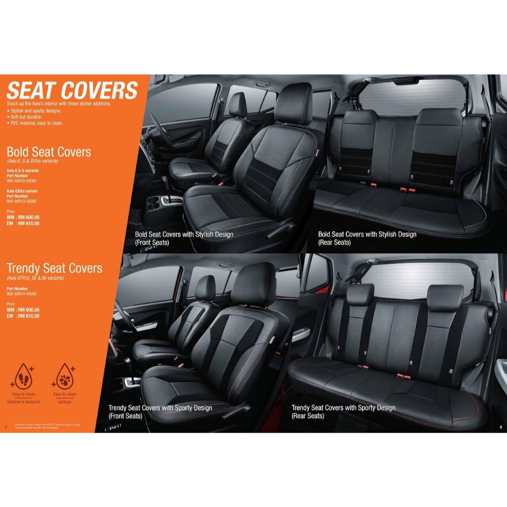 SEAT COVER PERODUA AXIA GEAR UP Shopee Malaysia
