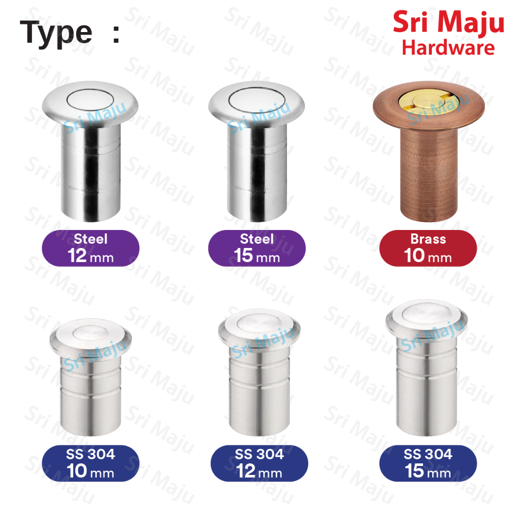 MAJU SS Dust Socket Dust Prevent Excluding Floor Socket for Door Flush ...