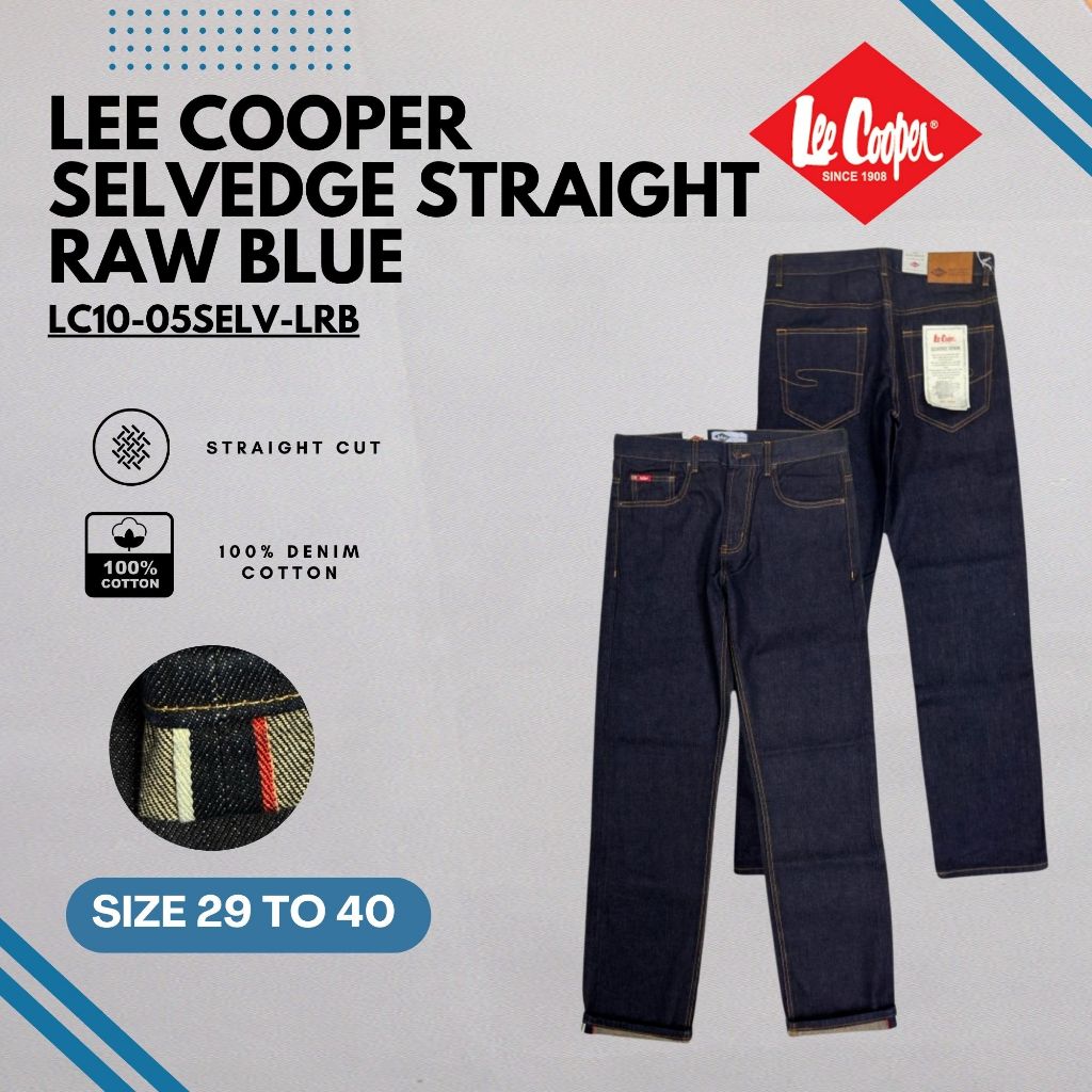 🔥Limited Edition🔥 Lee Cooper Men's Straight Cut Selvedge Denim Jeans ...