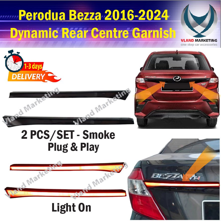 Perodua Bezza 2016-2024 Rear Garnish Running Taillamp Brake Signal Drl ...