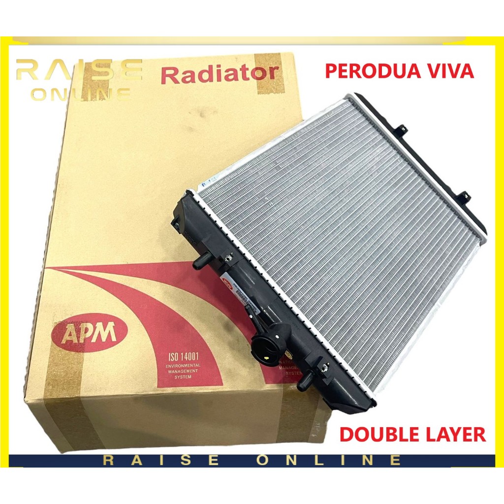 100% ORIGINAL APM PERODUA VIVA RADIATOR ASSY (AUTO) TWO LAPIS DOUBLE ...