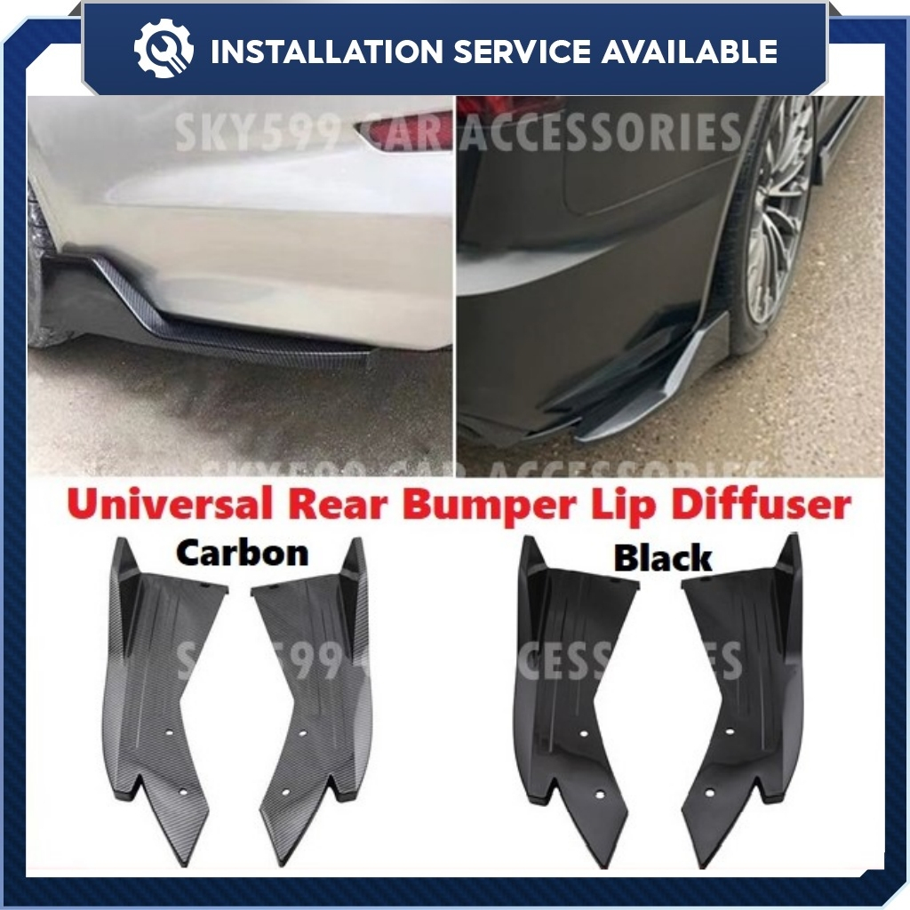 Dodge Charger Rear Diffuser Auto T JD Universal Rear Buper Lip Diffuser ...