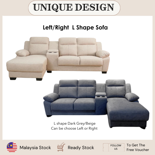 UNIQUE DESIGN 3 Seater Premium L Shape Sofa Left/Right side antiscatch ...