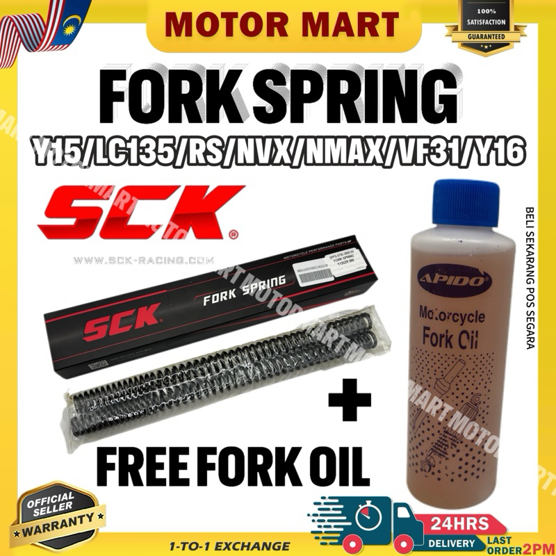 SCK RACING Fork Spring Y15ZR Y15 (V1 & V2) LC135 Y125 SYM VF3I NVX NMAX ...