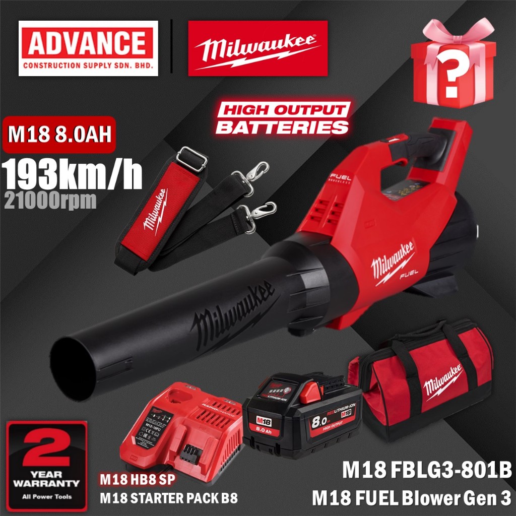 MILWAUKEE M18 FBLG3 FBLG3 801B M18 FUEL Blower GEN 3 Shopee Malaysia