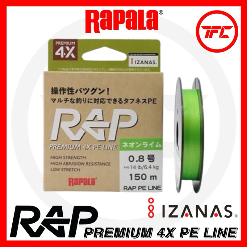 RAPALA RAP Premium 4X PE Line & 100% Fluorocarbon Shock Leader FC