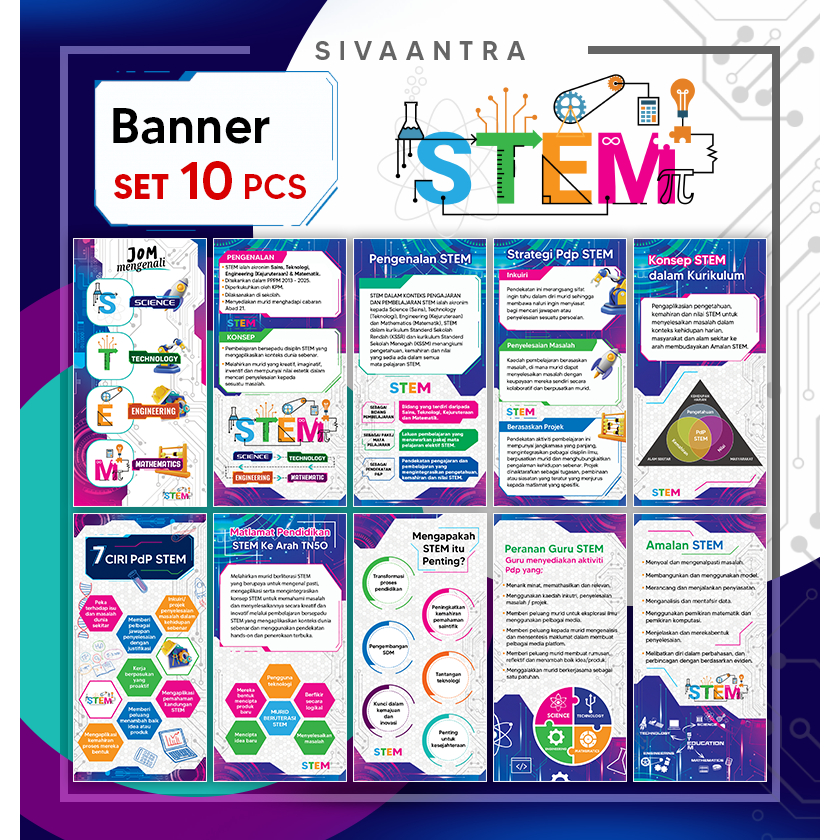 STEM_BANNER_1' X 2'_10 PCS_1 SET_HIGH QUALITY PRINTING | Shopee Malaysia
