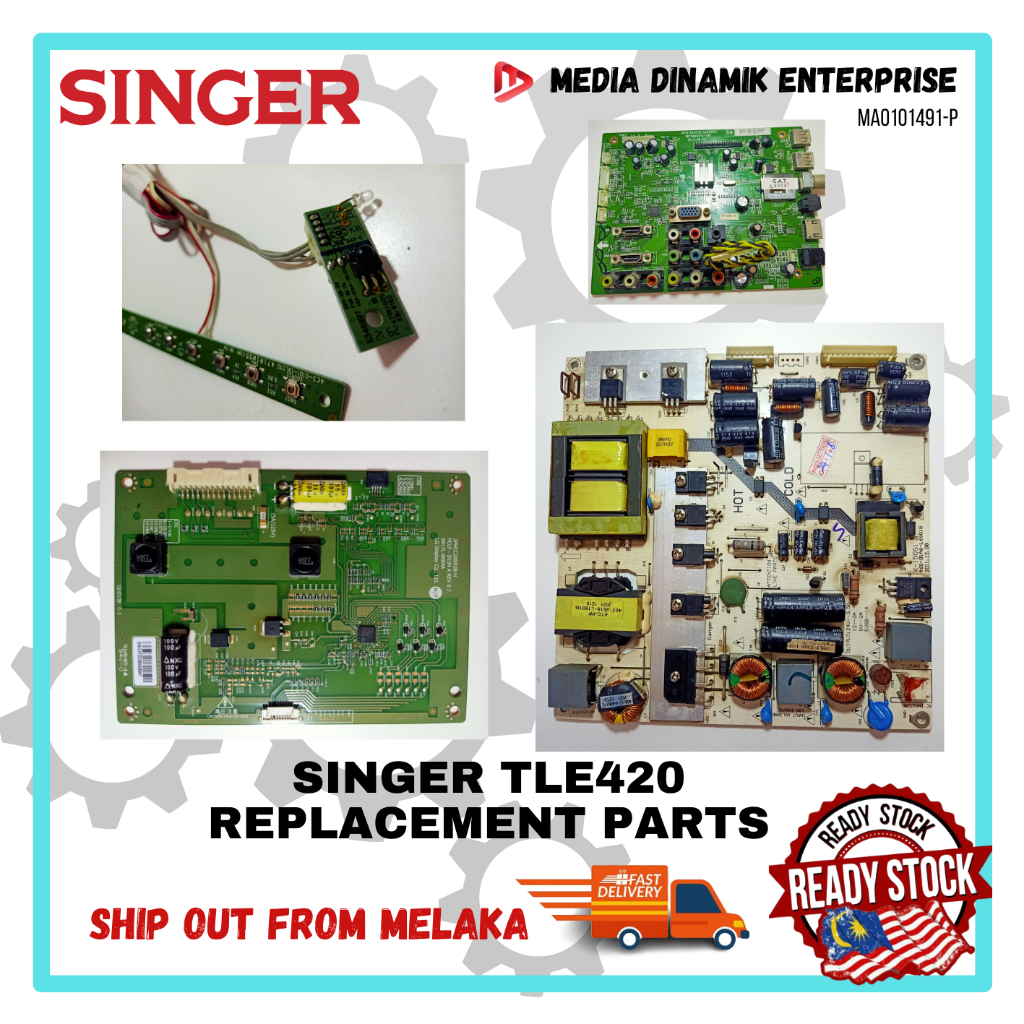 SINGER TLE420 POWERBOARD/MAINBOARD/INVERTER BOARD/BUTTON | Shopee Malaysia