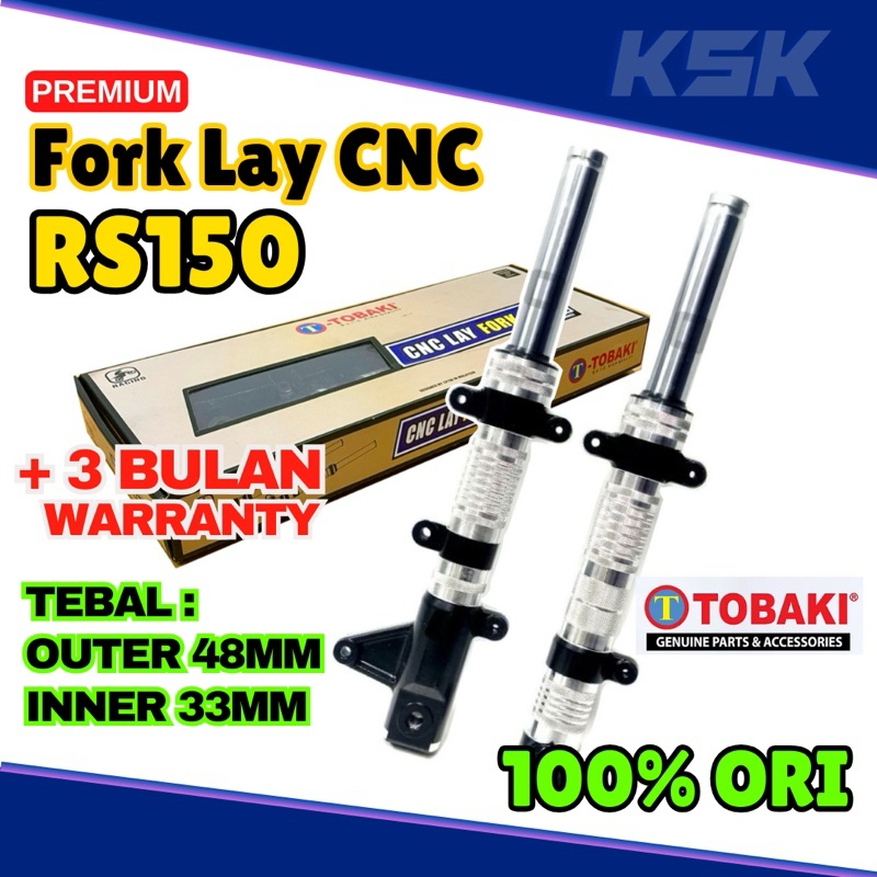 TOBAKI RACING RS150 RS 150 RSX FORK LAY CNC MACHINE FORK MESIN FRONT ...