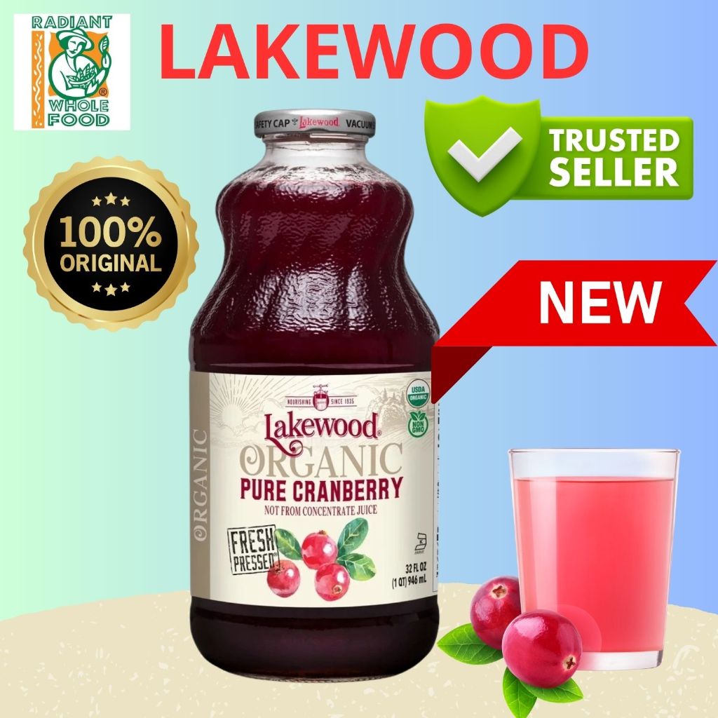 [PREORDER] Lakewood Organic Pure Cranberry Juices (32oz x 2 Bottles