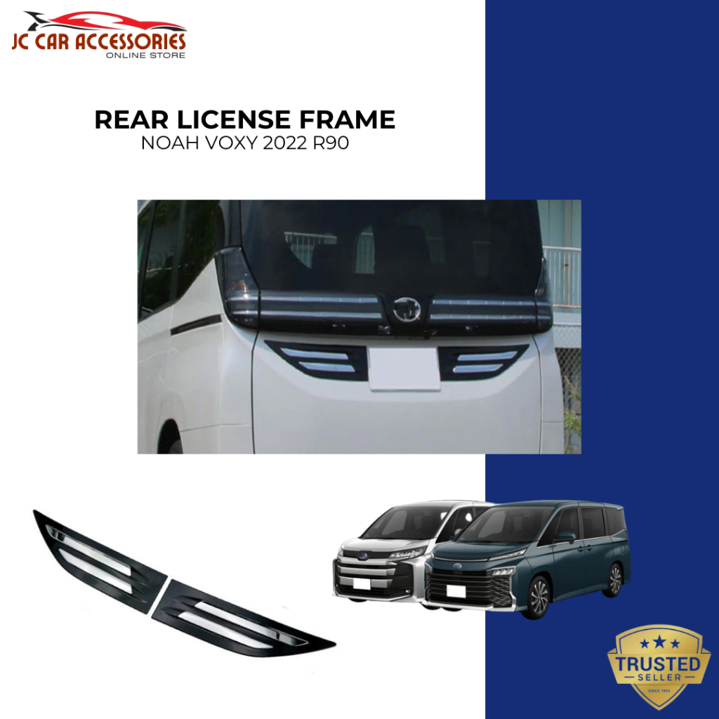Toyota Noah Voxy R90 2022 Rear Number License Plate Frame Cover Chrome ...