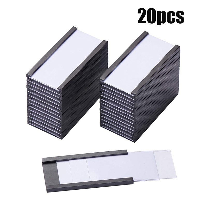 20PCS Magnetic Label Tag Card Holder Strip for Metal Shelf Warehouse ...