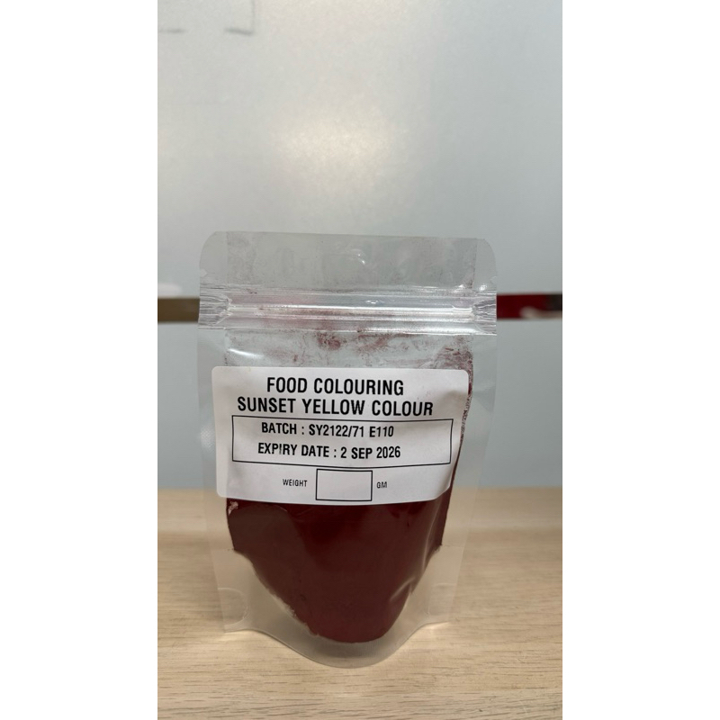 Food coloring sunset yellow E110 / Pewarna Makanan Oren Shopee Malaysia