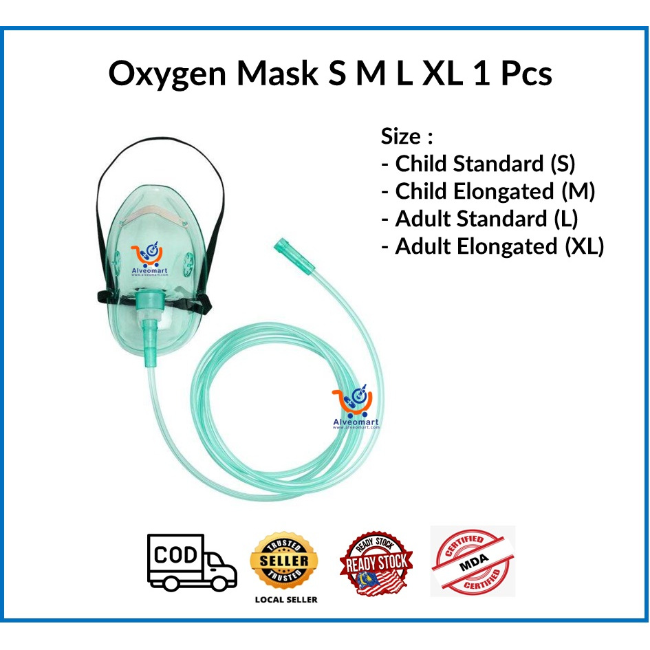 Oxygen Mask S M L XL 1 Pcs | Shopee Malaysia