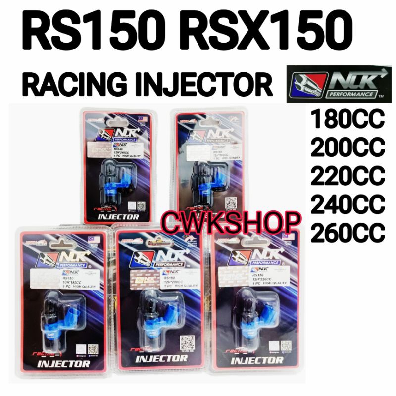 NLK INJECTOR RS150 RSX150 Y15 V2 RACING INJECTOR NLK PERFORMANCE 160CC ...