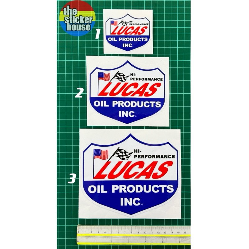 LUCAS OIL PRODUCTS INC STICKER PRINTING LAMINATED (3 SIZE AVAILABLE ...