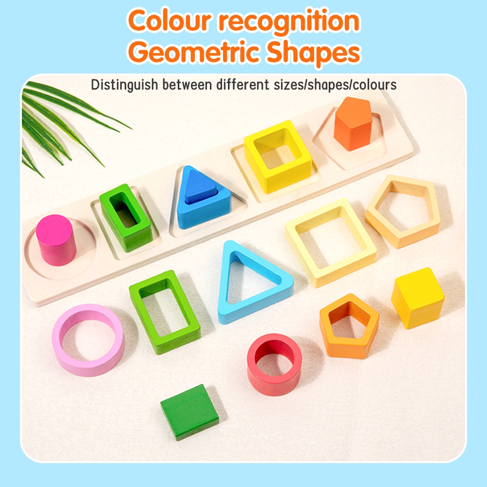 Payoe Wooden Blocks Matching Toy with Cube Shape and Number Color ...