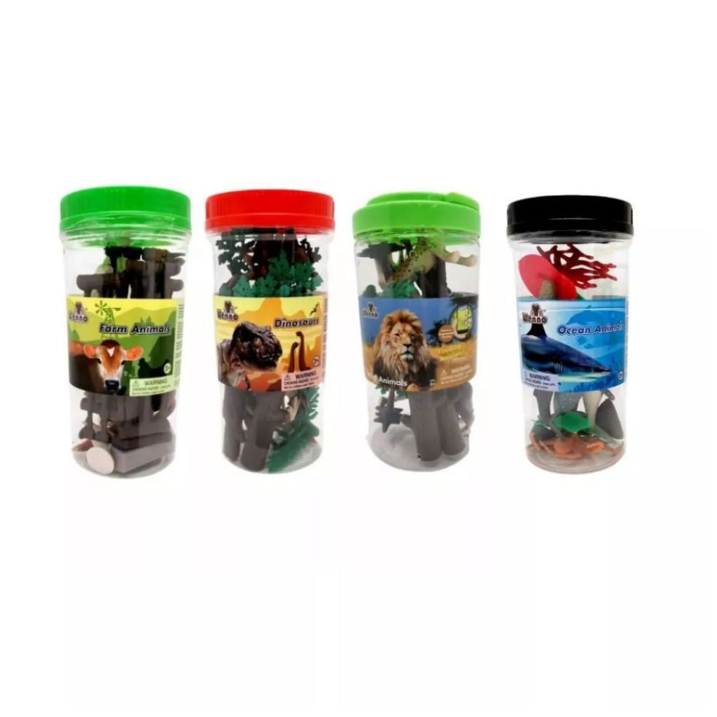 Wenno Animals Playset In Tube Container For Kids - Farm Animals ...