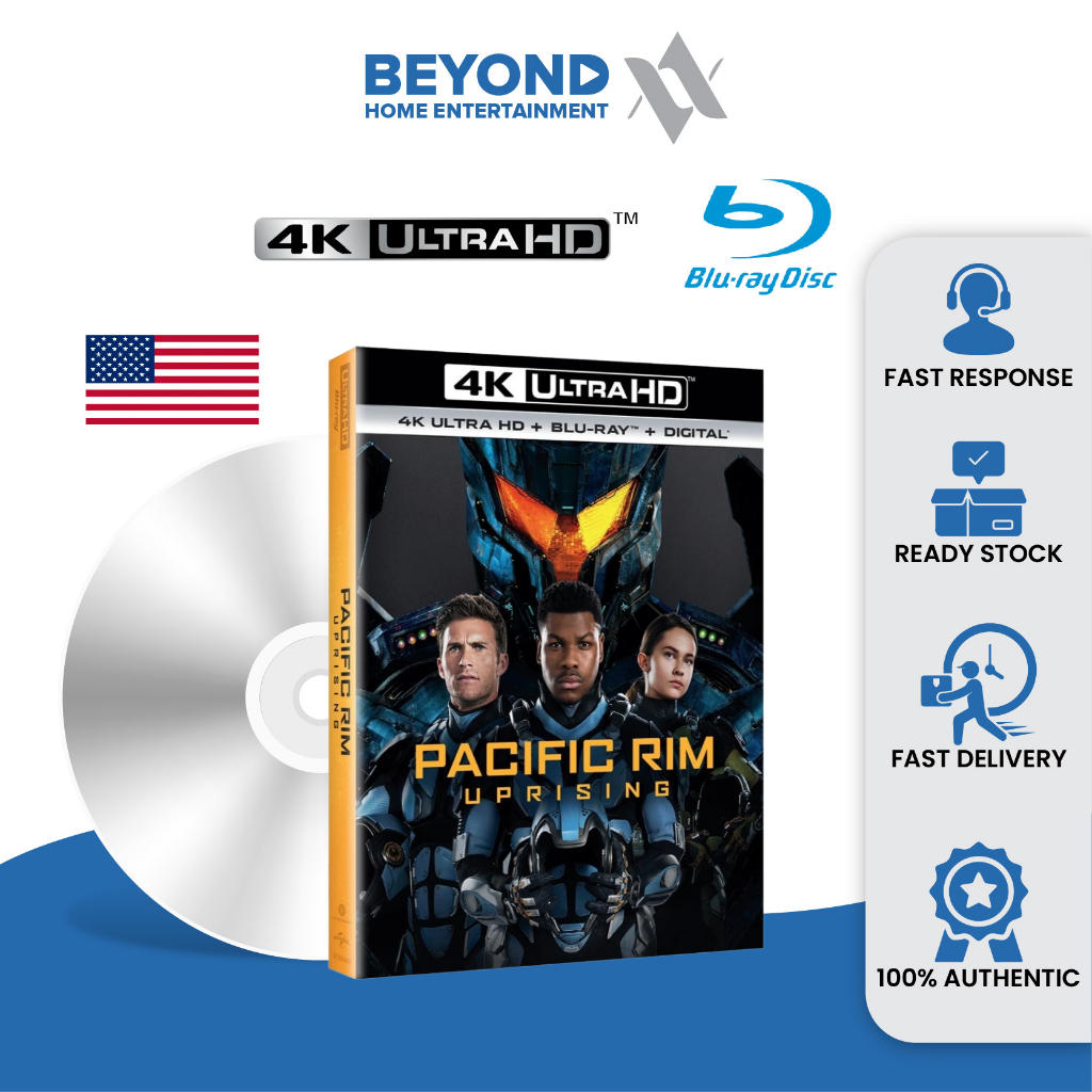 Pacific Rim Uprising [4K Ultra HD + Bluray][LIKE NEW] Blu Ray Disc High