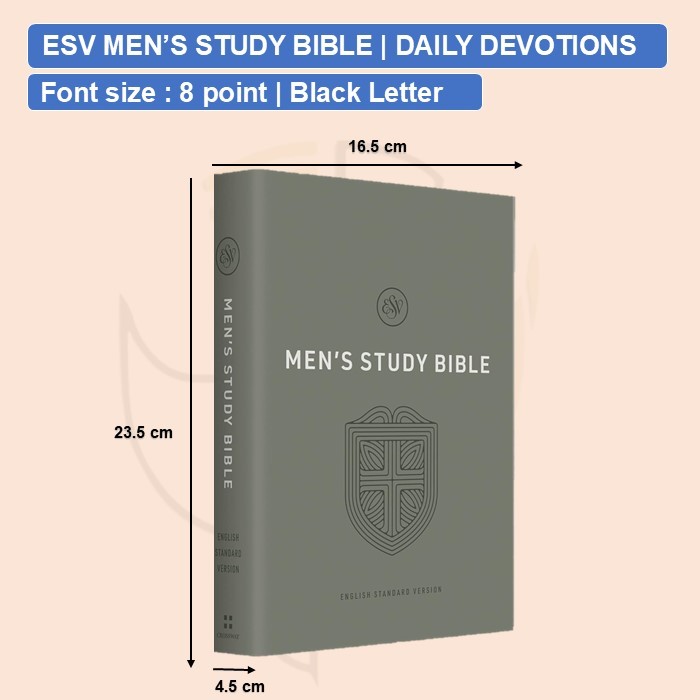 ESV Men's Study Bible | Hardcover | Font 8 | Gladsounds | Shopee Malaysia