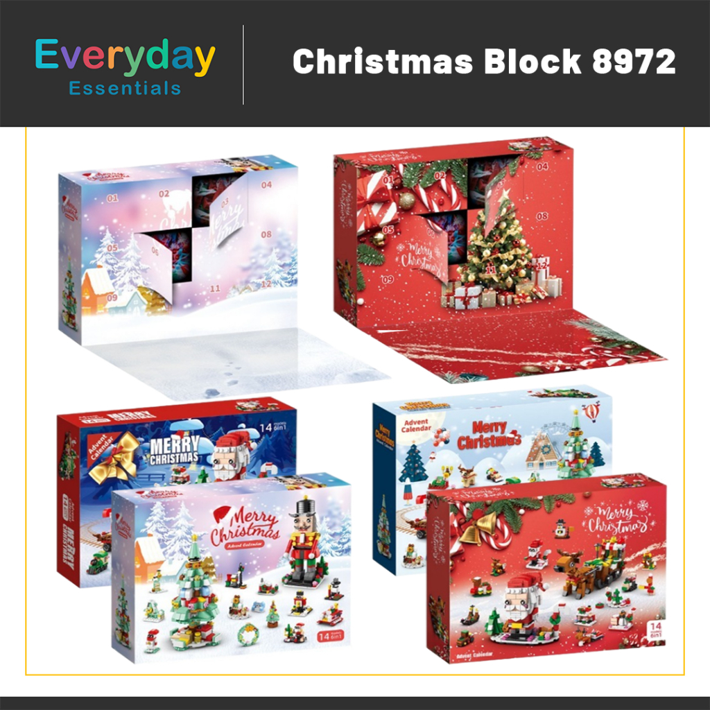 【E.E】Creative Christmas Blind Box Advent Calendar Festive Building ...