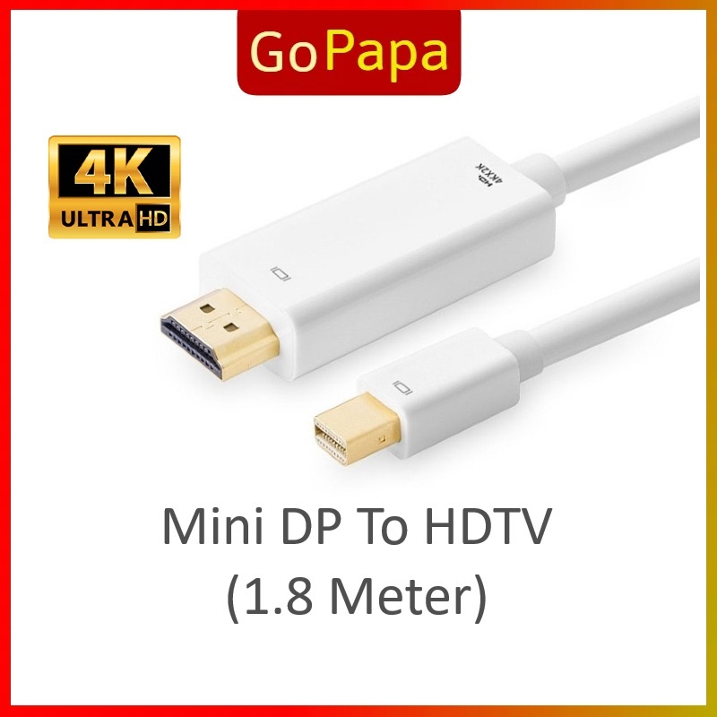 Mini DP to HDTV 4K 1080P Mini DisplayPort Adapter Converter Laptop ...