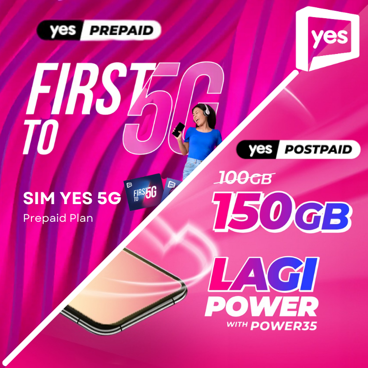 YES FT5G LAGI POWER 35 Simkad Prepaid Postpaid 4G 5G Unlimited Call