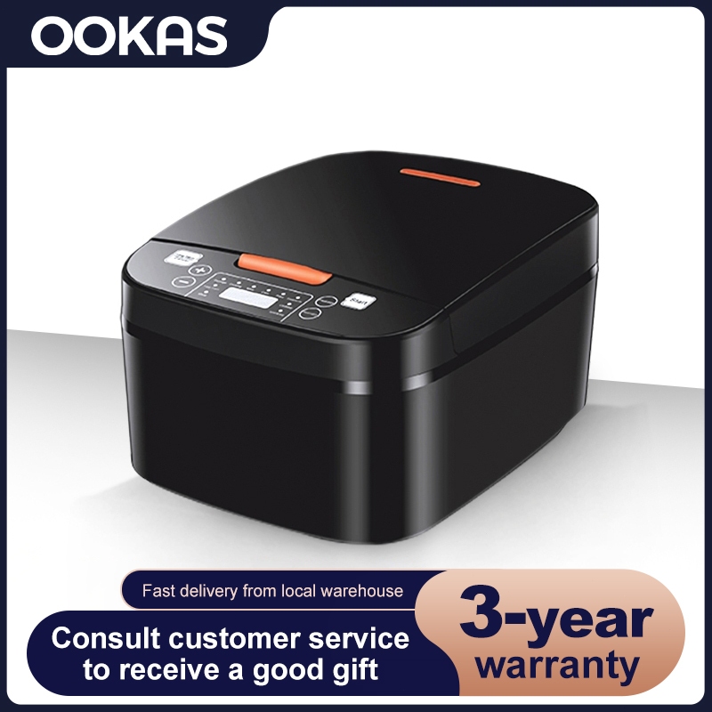 OOKAS 6L Big Rice Cooker Black Smart Screen Multifunction periuk nasi