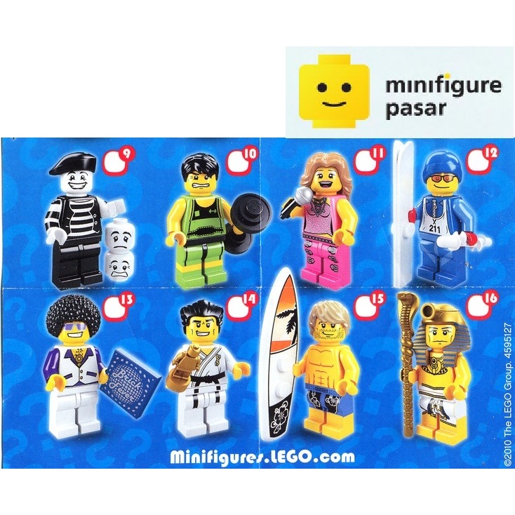 Lego 8684 Collectible Minifigures Series 2 - Mime Weightlifter Pop Star ...