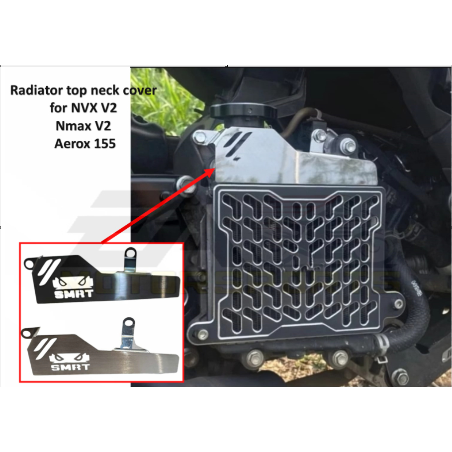 NMAX NVX Aerox Radiator top neck cover CNC Yamaha NVX V2 Nmax V2 Aerox ...