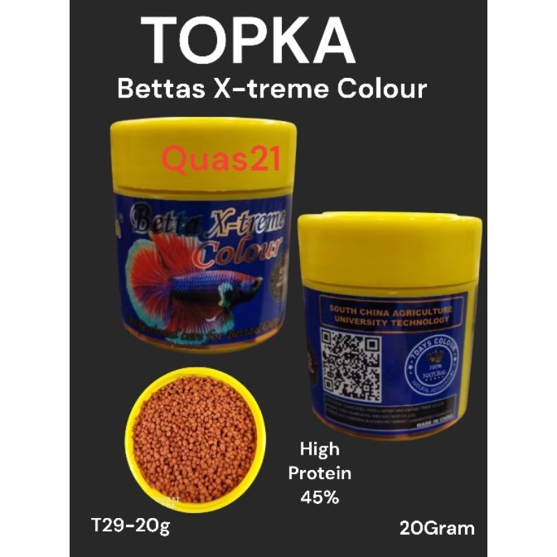 Topka Bettas X-treme Colour 20g (Guppy/ Tetra Food) | Shopee Malaysia