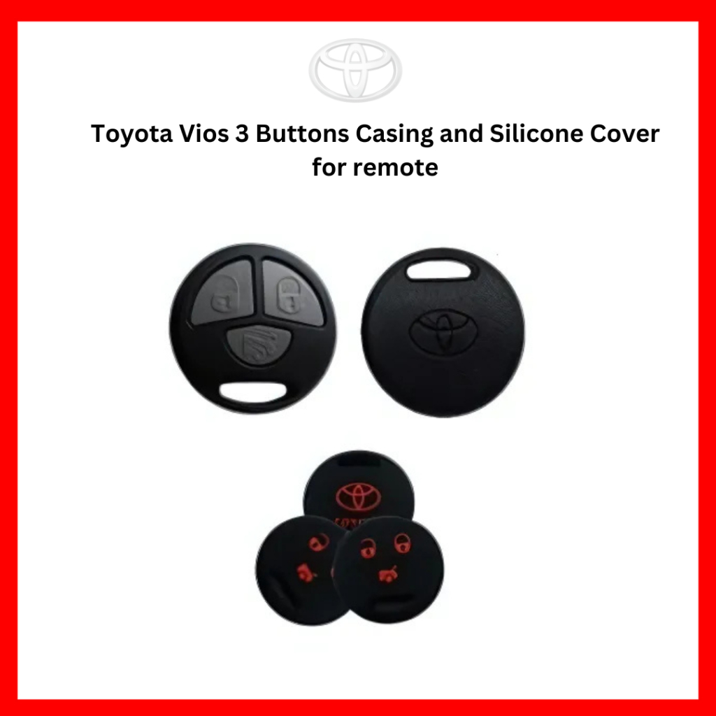 Toyota Vios 3 Buttons Casing / Silicone Cover For Remote | Shopee Malaysia