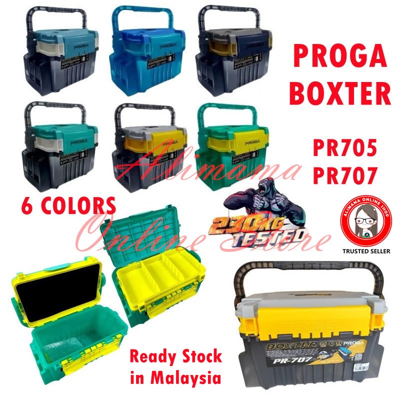 3 YEAR WARRANTY PROGA BOXTER TACKLE BOX PR705 / PR707 FISHING STORAGE ...