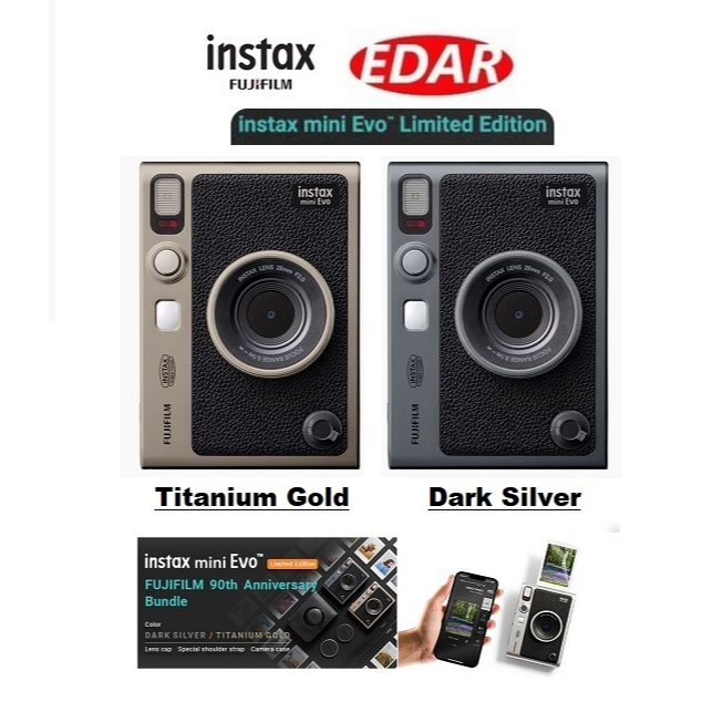 Fujifilm Instax 90th Anniversary Mini Evo Hybrid Instant Camera