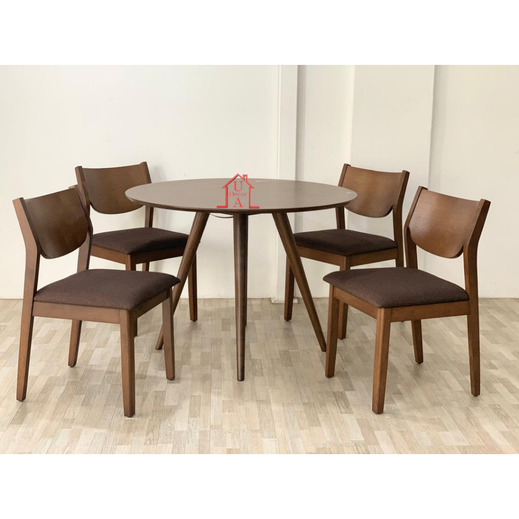 Gf Carsia2 designer solid wood 105cm round table dining table set