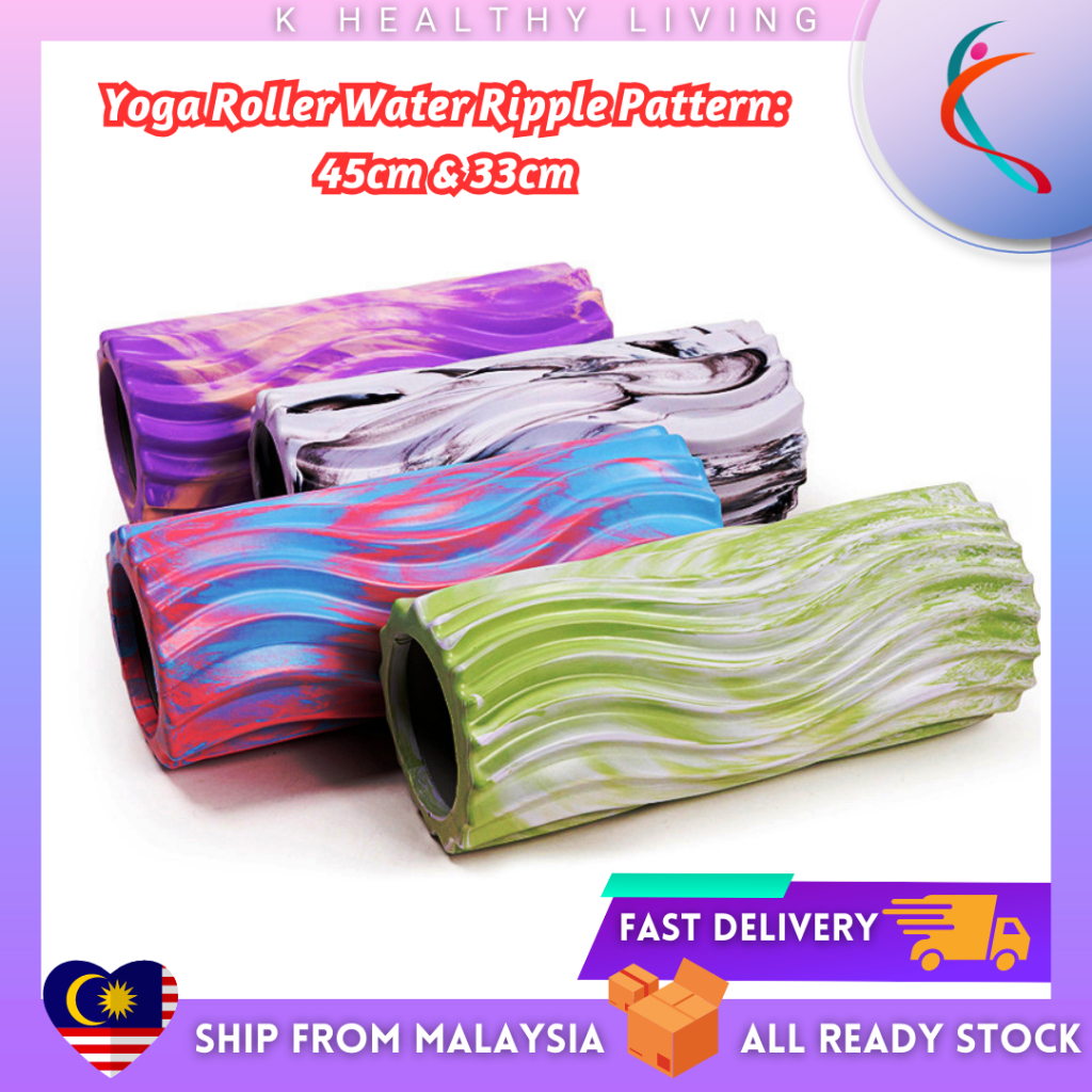 Water Ripple Yoga Roller/ Long (45cm) & Short (33cm) Yoga Pilates/ Eva ...