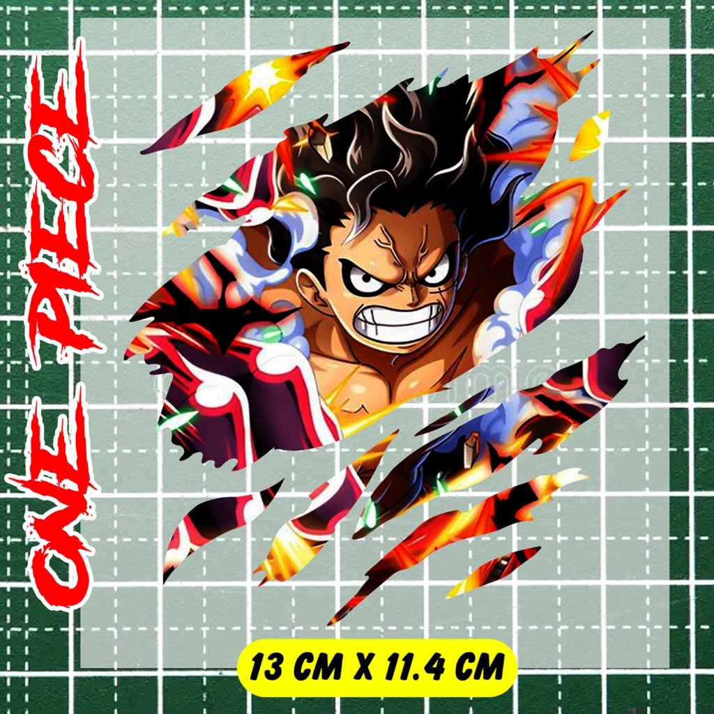 STICKER PRINT ONE PIECE 13CM X 11.4CM / STICKER ANIME / STICKER MOTOR ...